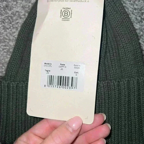 NWT SAVE THE DUCK UNISEX FOREST GREEN DOYLE HAT - Picture 5 of 5